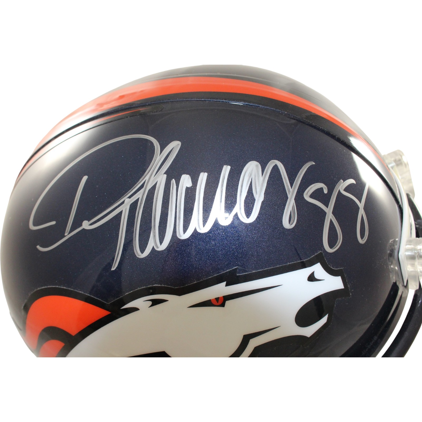 Demaryius Thomas Autographed Denver Broncos VSR4 F/S Helmet JSA 57176 6 Demaryius Thomas Autographed Denver Broncos VSR4 F/S Helmet JSA 57176