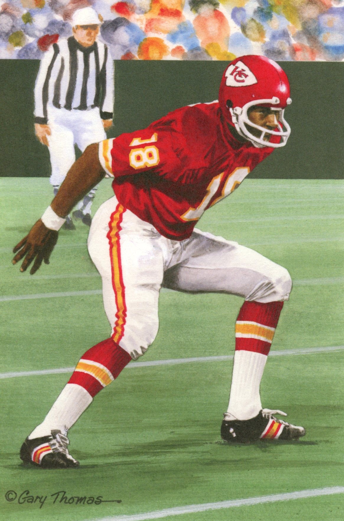 Emmitt Thomas Kansas City Chiefs Goal Line Art Card Class of 2008 58161 1 Emmitt Thomas Kansas City Chiefs Goal Line Art Card Class of 2008 58161