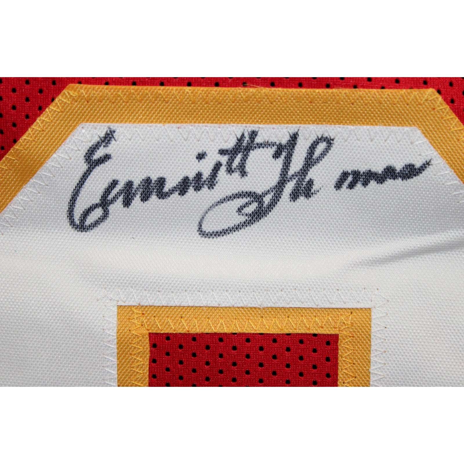 Emmitt Thomas Autographed/Signed Pro Style Jersey Red Size XL HOF 08 TRI 58761 2 Emmitt Thomas Autographed/Signed Pro Style Jersey Red Size XL HOF 08 TRI 58761