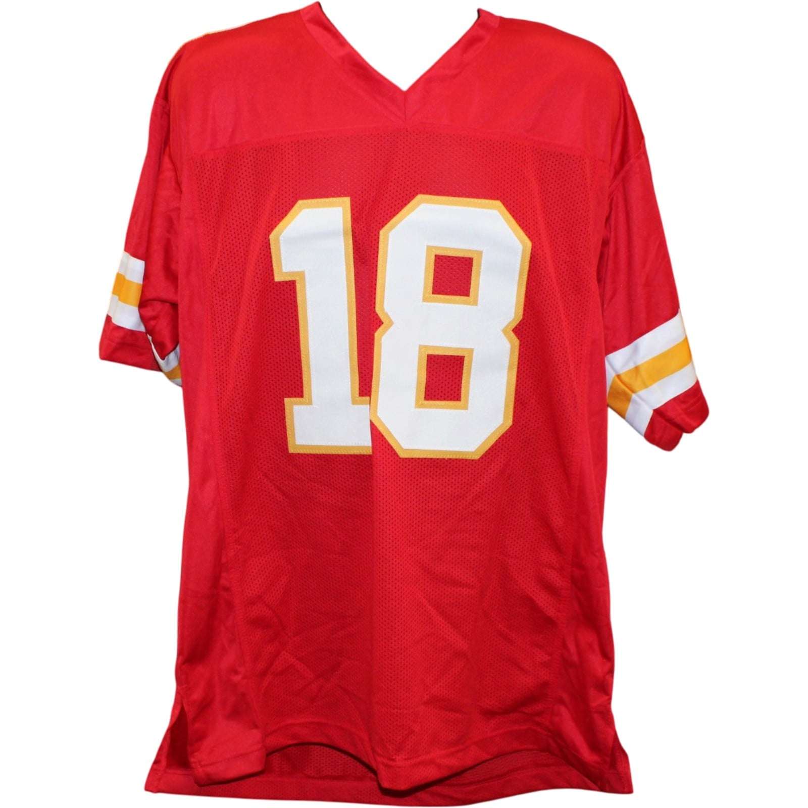 Emmitt Thomas Autographed/Signed Pro Style Jersey Red Size XL HOF 08 TRI 58761 5 Emmitt Thomas Autographed/Signed Pro Style Jersey Red Size XL HOF 08 TRI 58761
