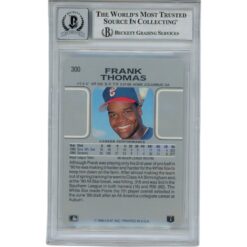 Frank Thomas Autographed/Signed 1990 Leaf HOF Slabbed Trading Card Beckett 48950
