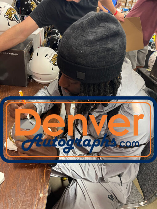 Brian Thomas Jr Signed Jacksonville Jaguars Mini Helmet Slate Fanatics 51034