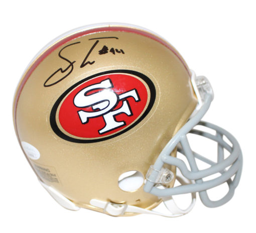 Soloman Thomas Autographed San Francisco 49ers Mini Helmet JSA 24623