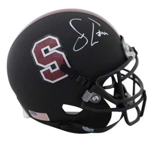 Soloman Thomas Autographed/Signed Stanford Cardinals Mini Helmet JSA 24624