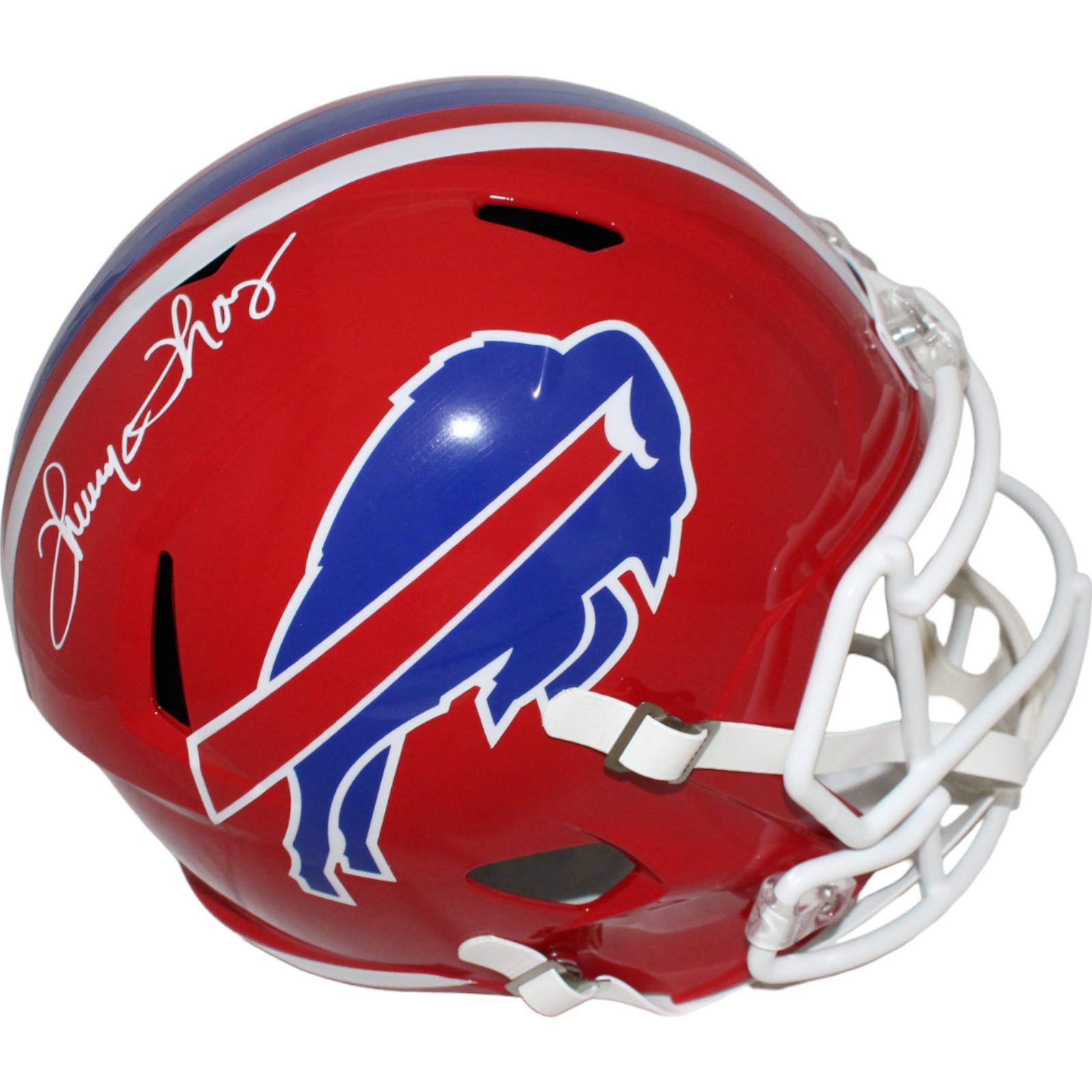 Thurman Thomas Autographed/Signed Buffalo Bills F/S Helmet TB Beckett