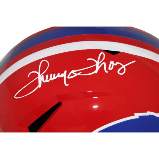 Thurman Thomas Autographed/Signed Buffalo Bills F/S Helmet TB Beckett