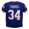 Thurman Thomas Autographed/Signed Pro Style Blue XL Jersey HOF BAS 26602