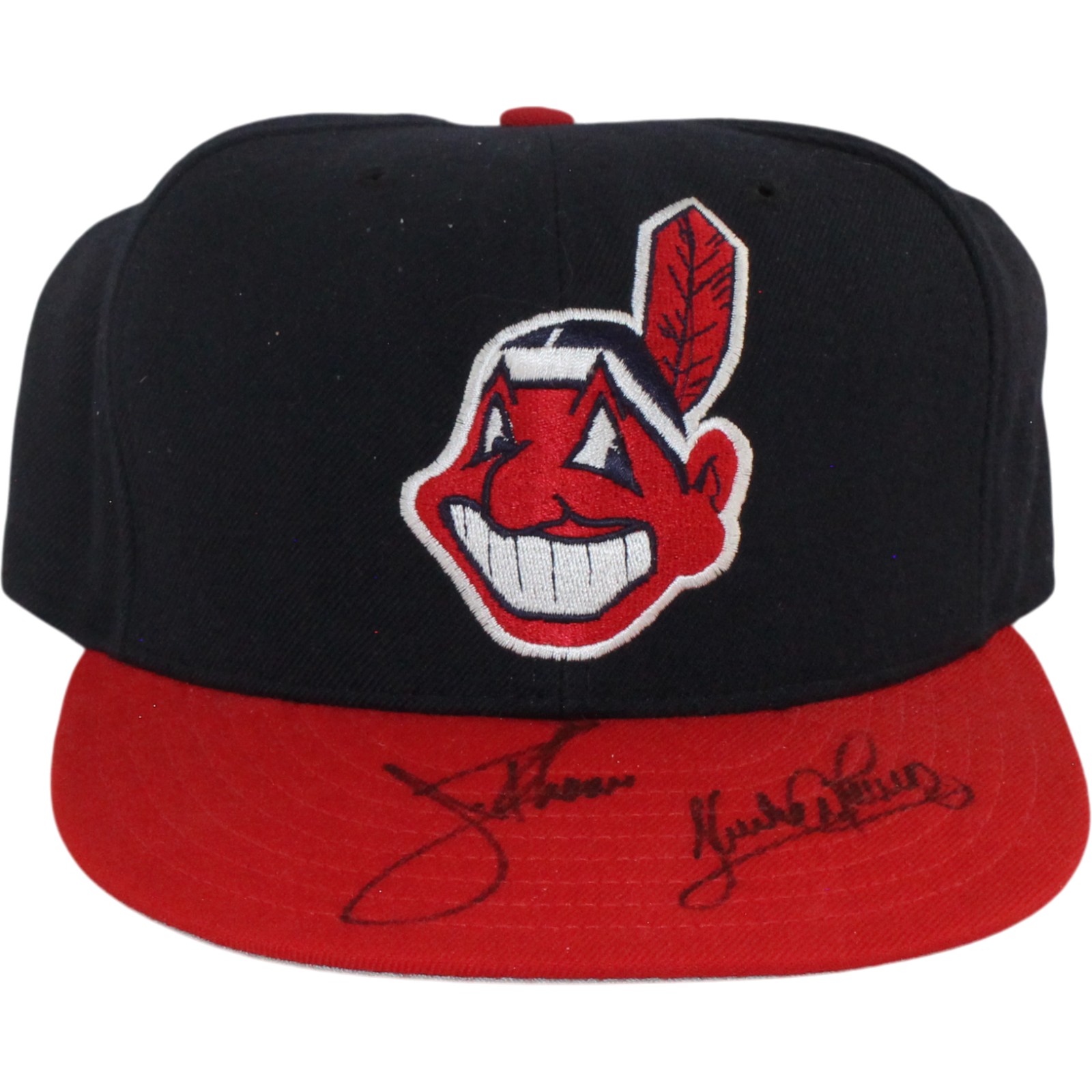 Jim Thome Sandy Alomar Autographed Cleveland Indians 7 3/8 Hat Beckett 54991