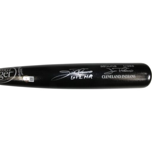 Jim Thome Autographed Cleveland Indians LS Game Model Bat 612 HR Beckett 50160
