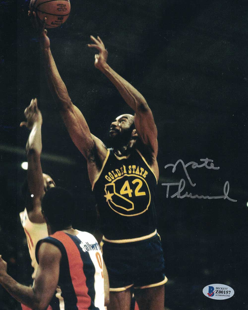 Nate Thurmand Autographed/Signed Golden State Warriors 8x10 Photo BAS 31108