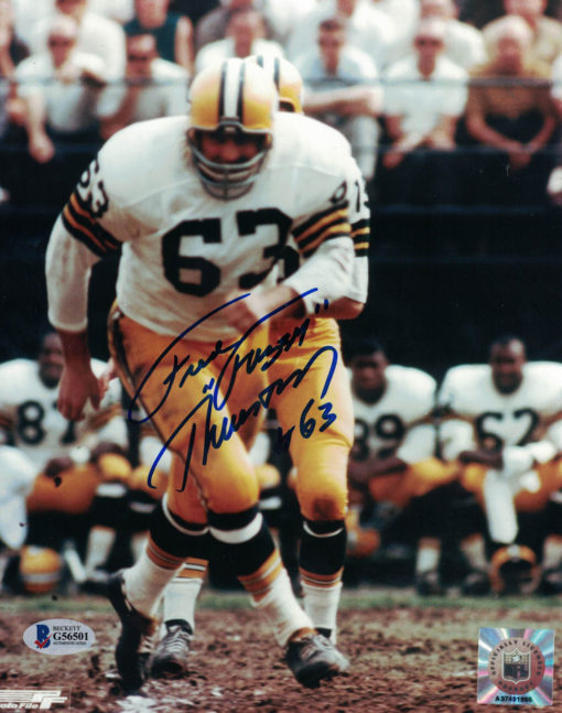 Fred Fuzzy Thurston Autographed/Signed Green Bay Packers 8x10 Photo BAS 27146 PF