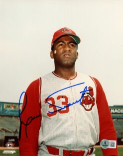Luis Tiant Autographed/Signed Cleveland Indians 8x10 Photo Beckett 57351