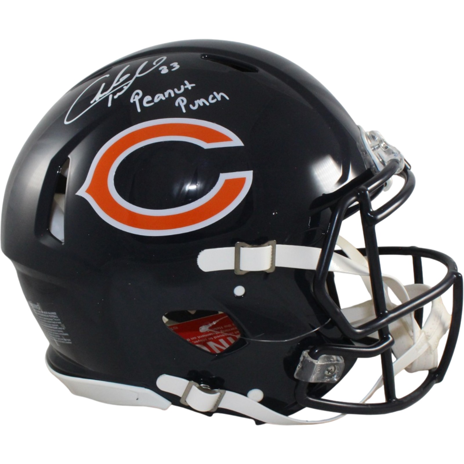 Charles Tillman Autographed Chicago Bears Pro Helmet Peanut Punch Beckett 56351
