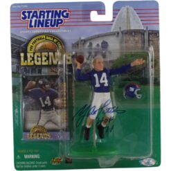 YA Tittle Autographed New York Giants 1998 Starting Line Up HOF Beckett 54985