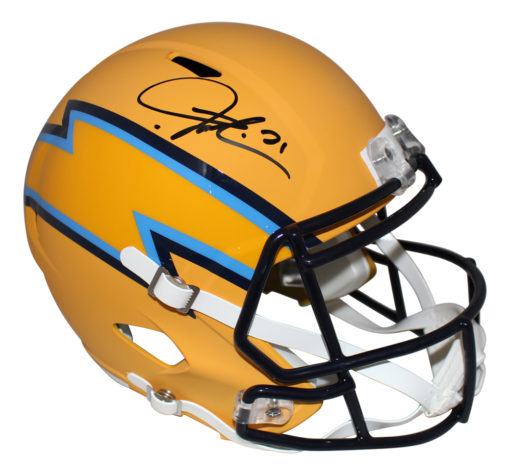 LaDainian Tomlinson Signed San Diego Chargers AMP Replica Helmet BAS 25163