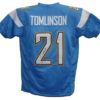 LaDainian Tomlinson Signed San Diego Chargers TB Blue XL Jersey BAS 24520