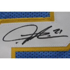 LaDainian Tomlinson Autographed Pro Style XL Blue Jersey Beckett Witness 53720