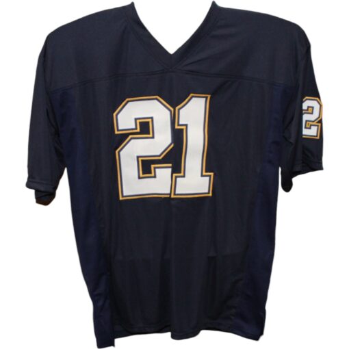Ladanian Tomlinson Autographed/Signed Pro Style Navy Jersey Beckett