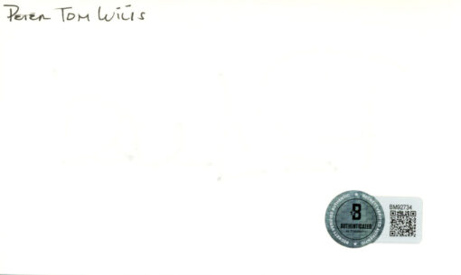 Peter Tom Wilis Autographed Chicago Bears Index Card Beckett 45386