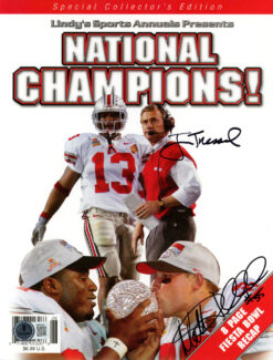 Jim Tressel & Matt Wilhelm Signed Champions Edition Magazine BAS 47481