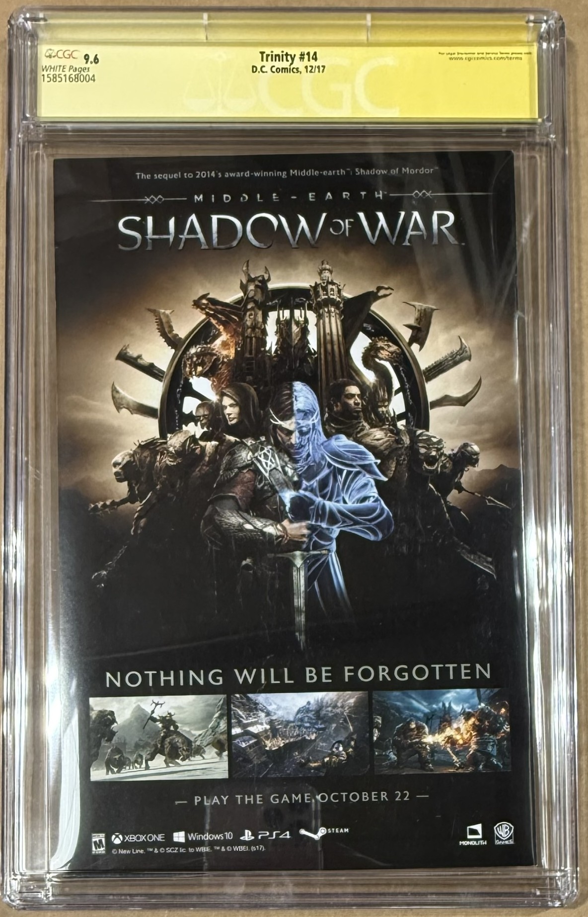 Ben Affleck Gal Gadot Henry Cavill Autographed Trinity DCU #14 CGC 9 Ben Affleck Gal Gadot Henry Cavill Autographed Trinity DCU #14 CGC 9.6 56592