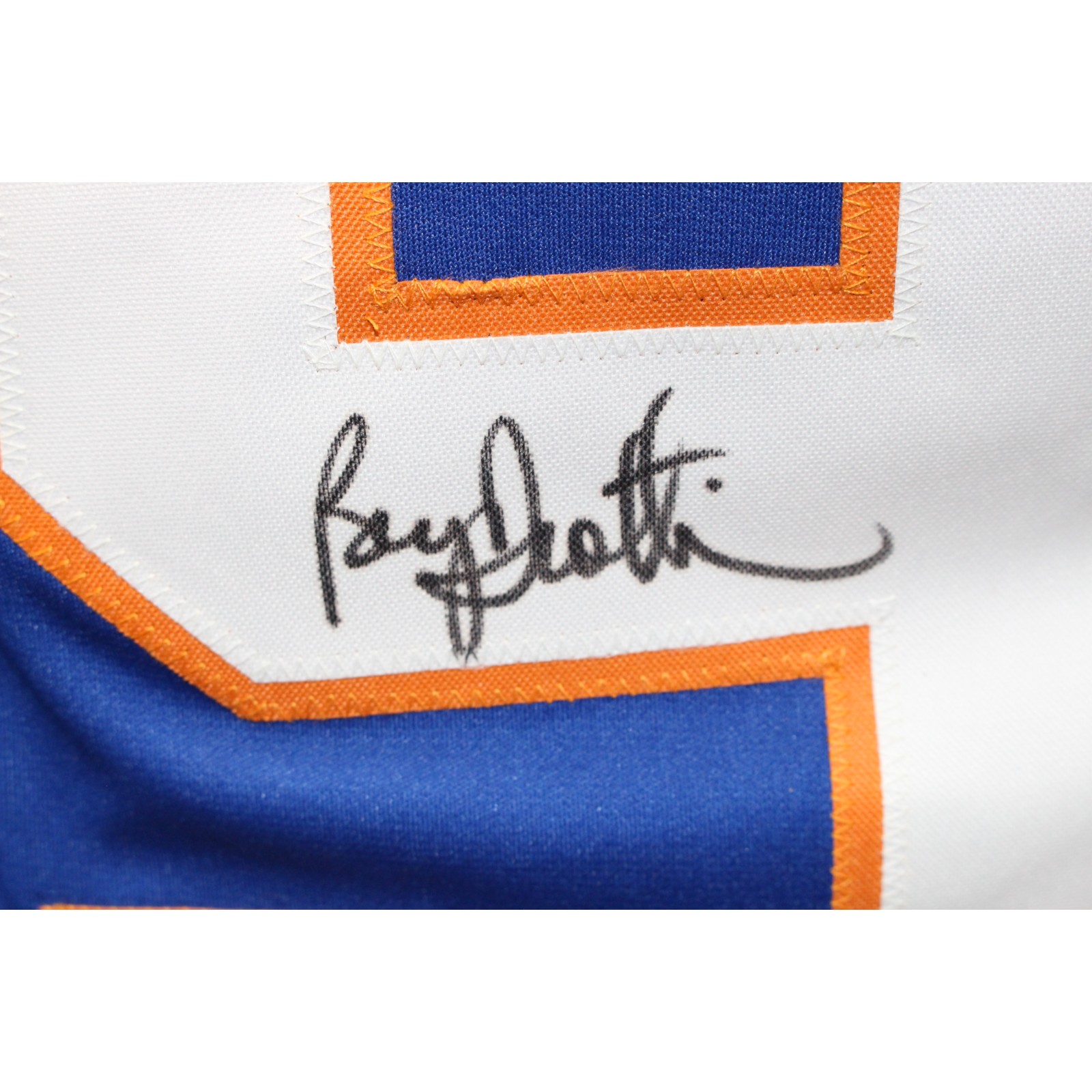 Bryan Trottier Autographed/Signed Pro Style Blue Jersey JSA