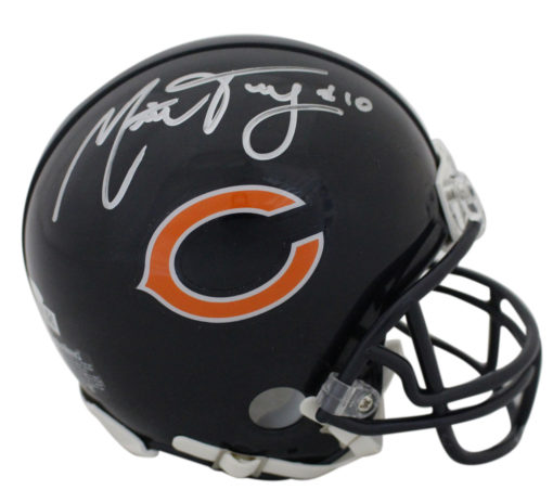 Mitch Trubisky Autographed/Signed Chicago Bears Mini Helmet FAN 24485