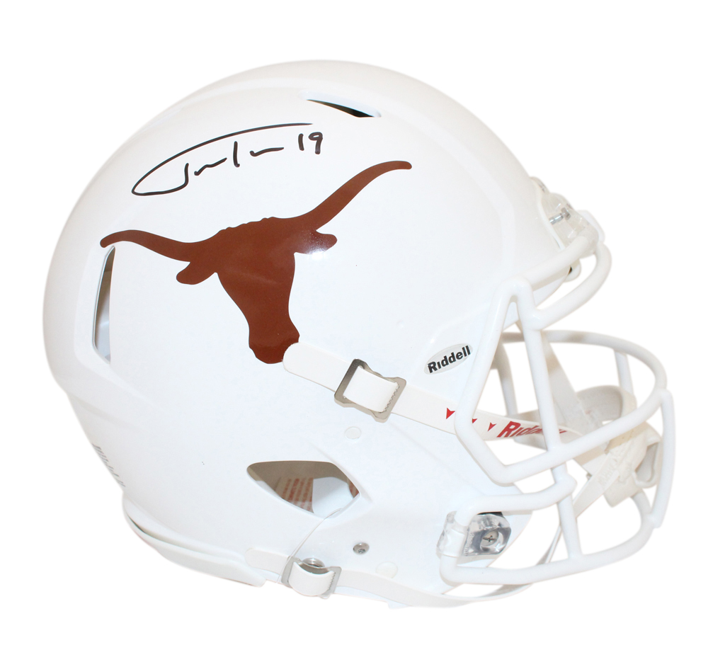 Justin Tucker Autographed Texas Longhorns Authentic Helmet Beckett