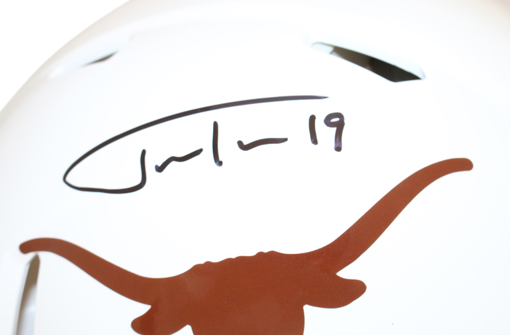 Justin Tucker Autographed Texas Longhorns Authentic Helmet Beckett