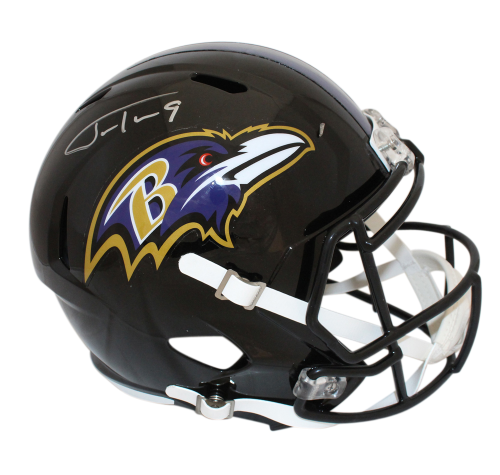 Justin Tucker Autographed Baltimore Ravens F/S Speed Helmet Beckett