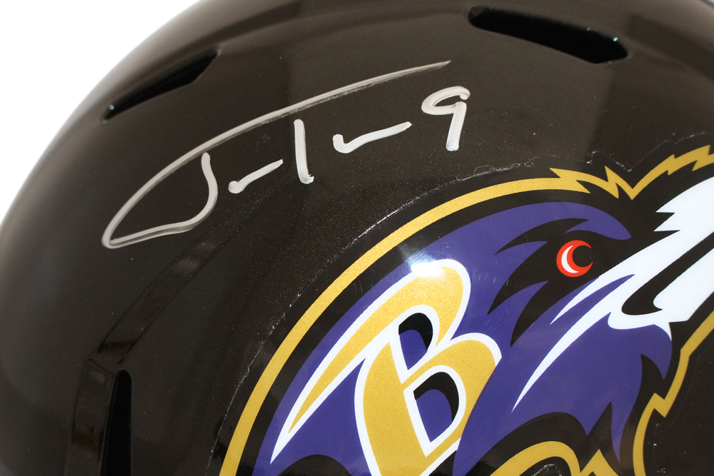 Justin Tucker Autographed Baltimore Ravens F/S Speed Helmet Beckett