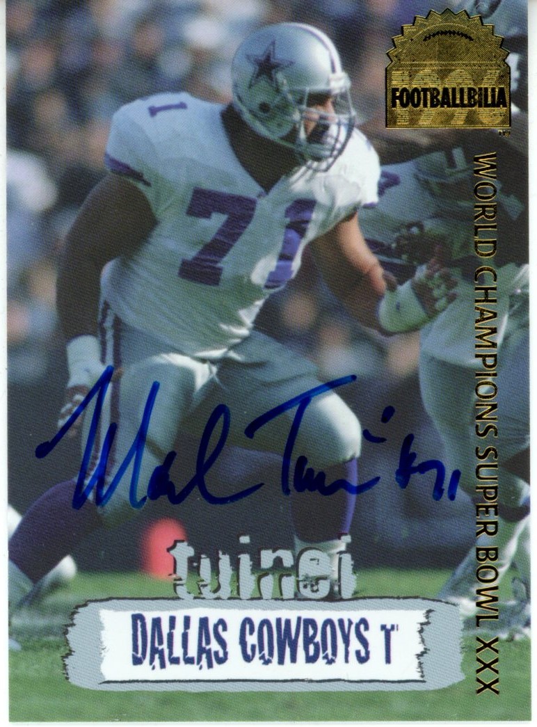 Mark Tuinei Autographed Dallas Cowboys 1996 Collector's Edge #DCA-9 Card 55973