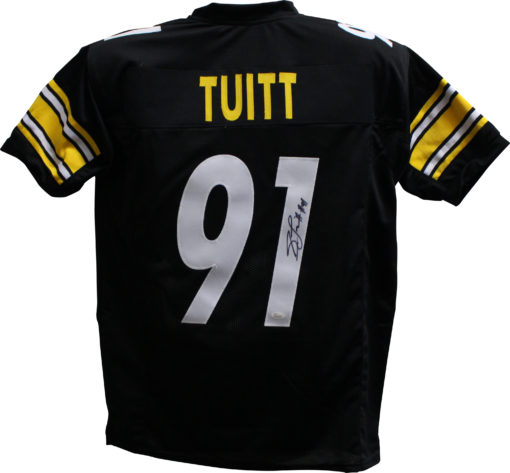 Stephon Tuitt Autographed/Signed Pro Style Black XL Jersey JSA 25128