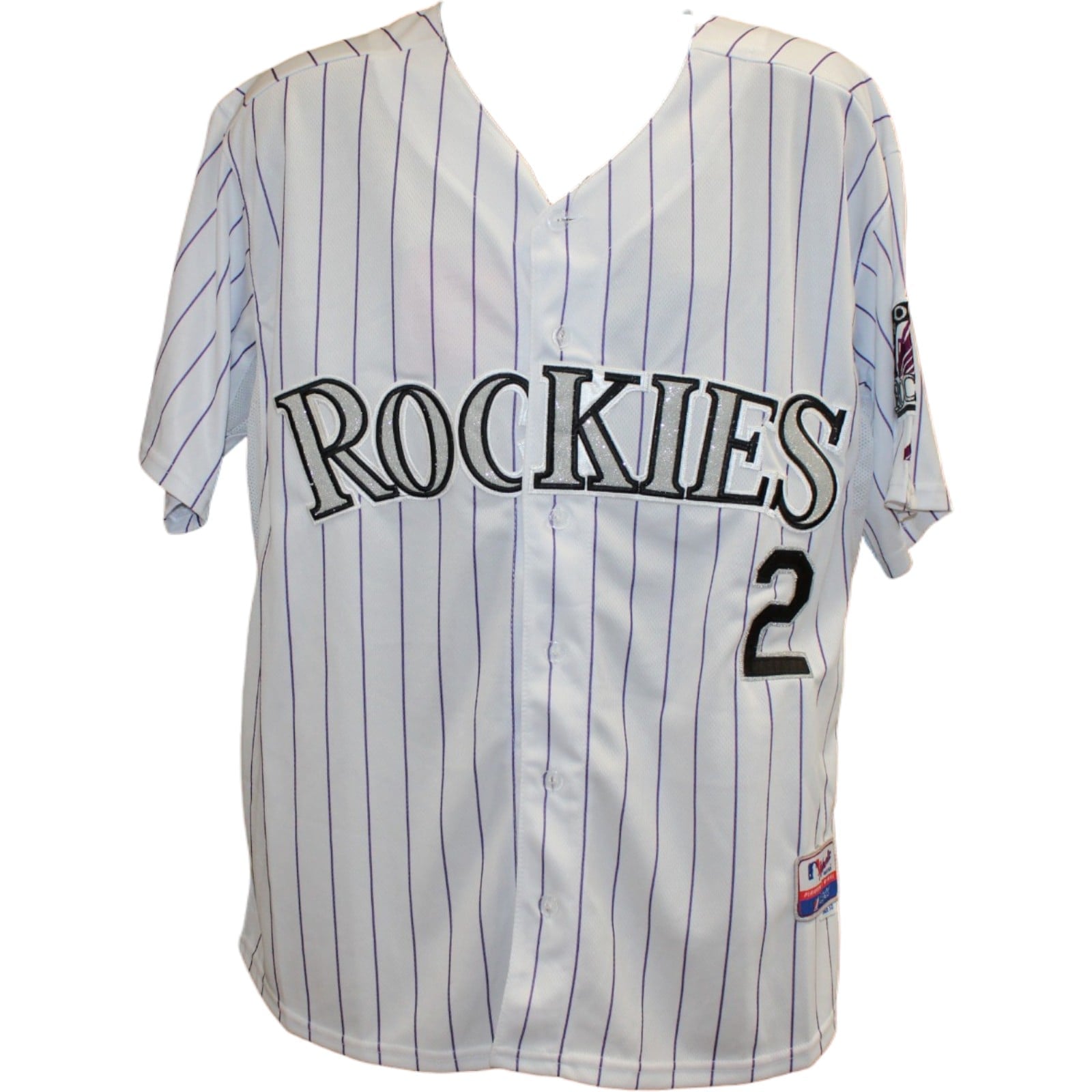 Troy Tulowitzki Colorado Rockies Majestic Brand White Jersey Size 50 58398