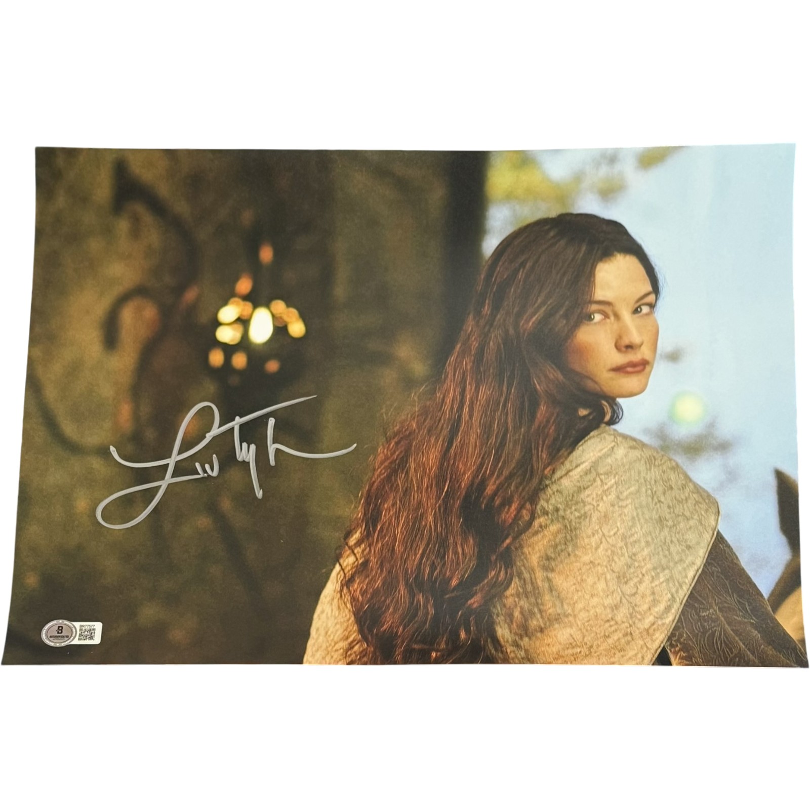 Liv Tyler Autographed/Signed Lord of the Rings 11x14 Photo Beckett 54382