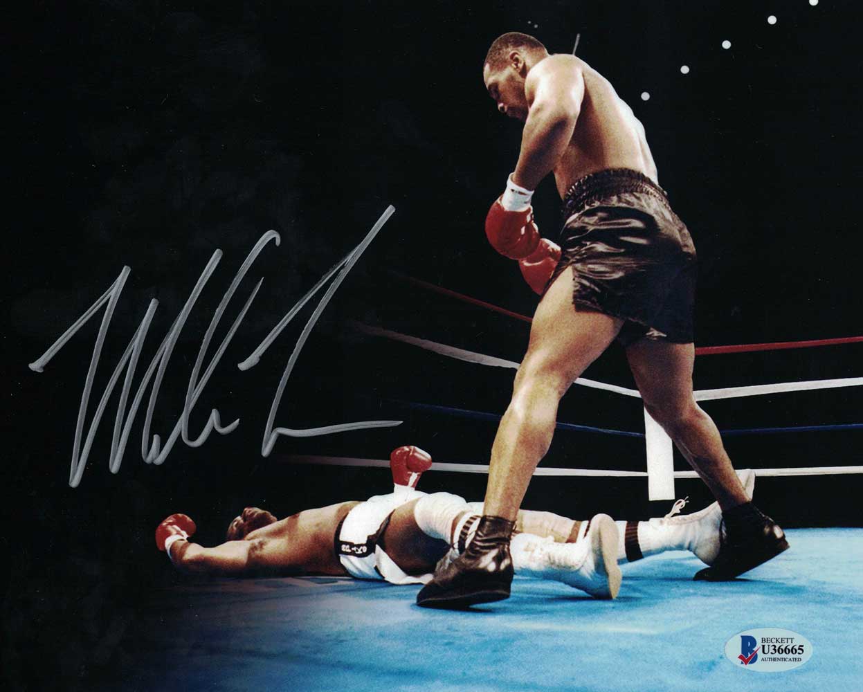 Mike Tyson Autographed/Signed Boxing 8x10 Photo BAS 29551
