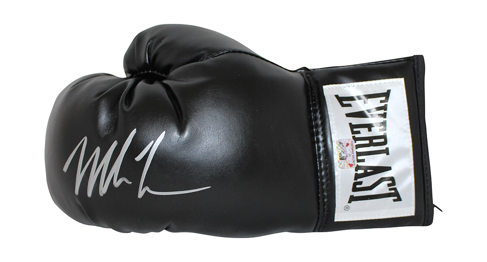 Mike Tyson Autographed/Signed Everlast Black Left Boxing Glove BAS 31078