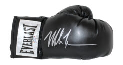Mike Tyson Autographed/Signed Black Right Everlast Boxing Glove Fitterman 31079
