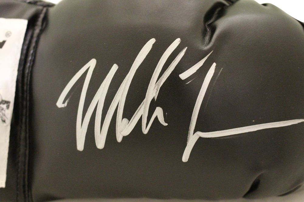 Mike Tyson Autographed/Signed Black Right Handed Boxing Glove Beckett