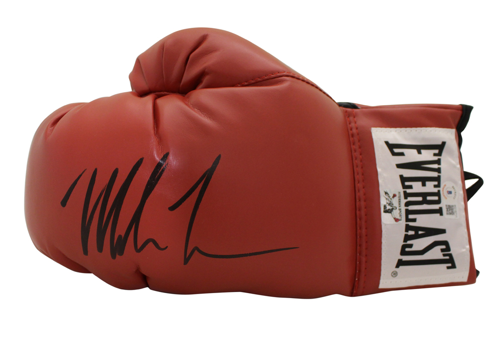 Mike Tyson Autographed/Signed Red Left Handed Boxing Glove Beckett