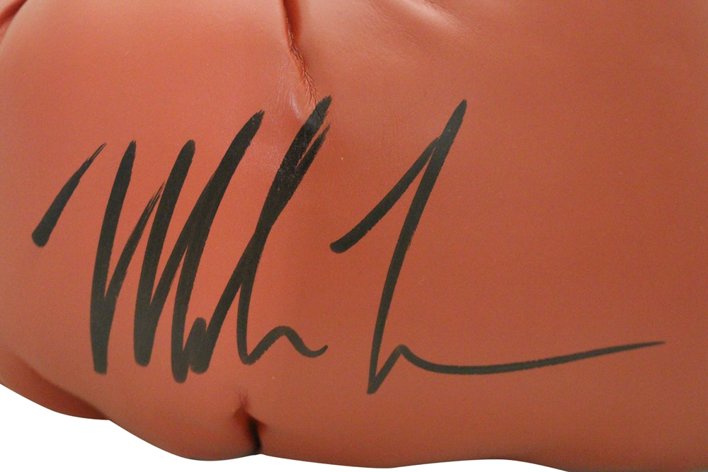 Mike Tyson Autographed/Signed Red Left Handed Boxing Glove Beckett