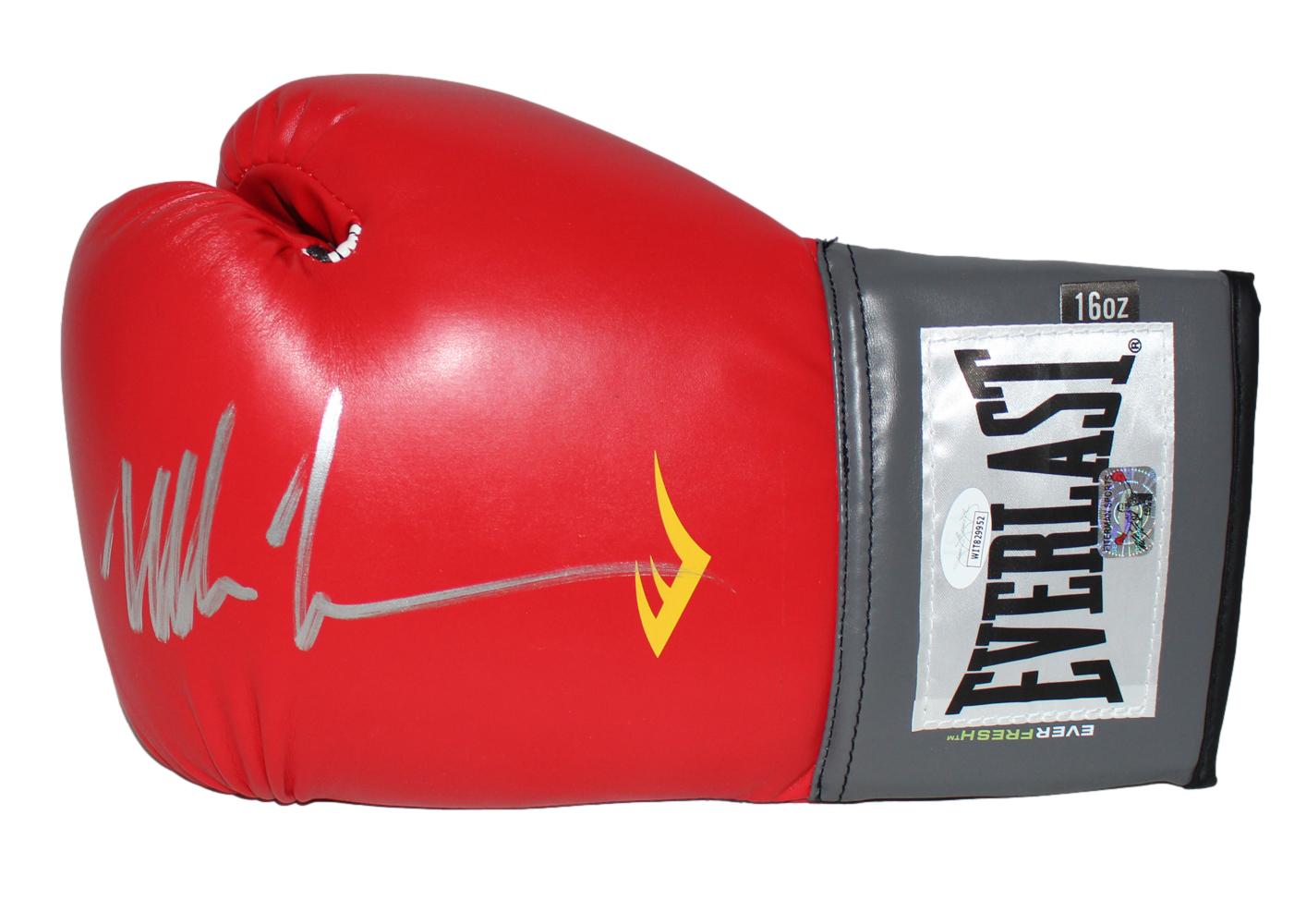 Mike Tyson Autographed/Signed Everlast Red Left Hand Boxing Glove JSA