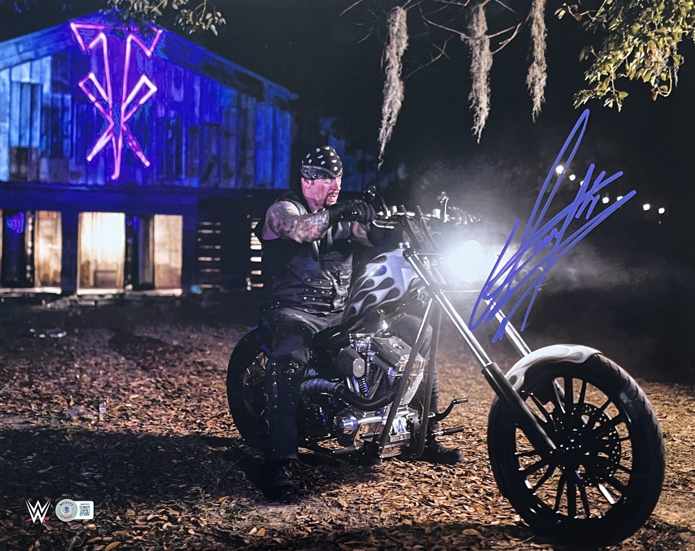 The Undertaker Autographed/Signed WWE 16x20 Photo Beckett 