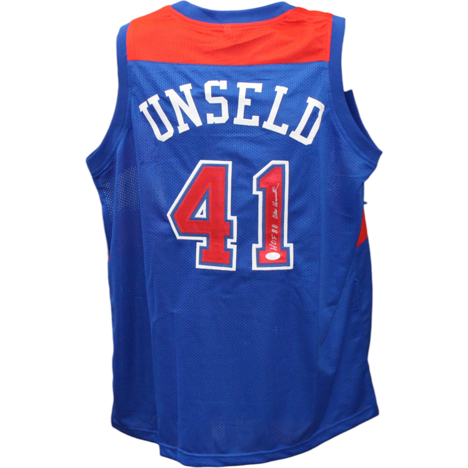 Wes Unsled Autographed/Signed Pro Style Red Jersey JSA