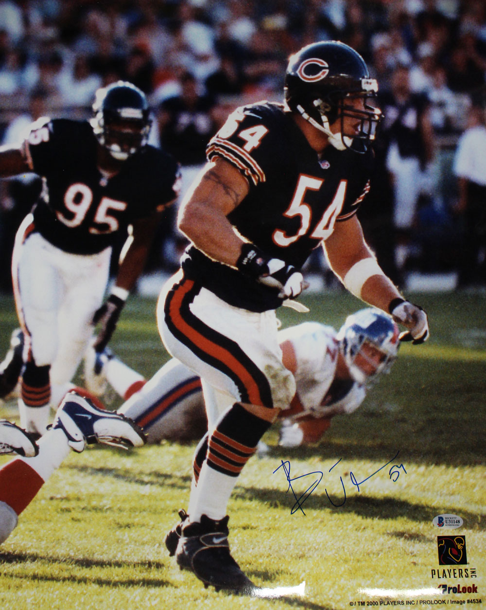 Brian Urlacher Autographed/Signed Chicago Bears 16x20 Photo BAS 29288