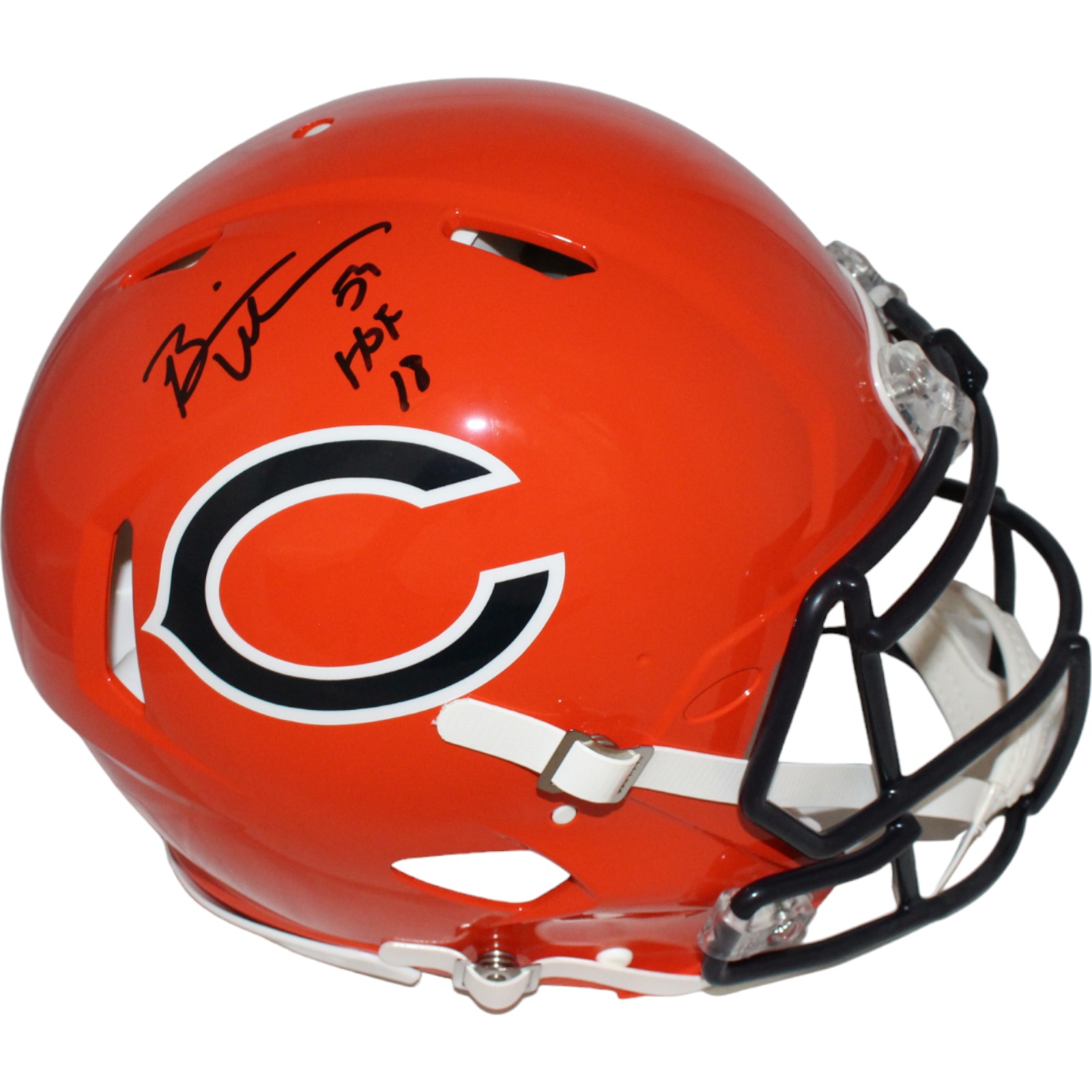 Brian Urlacher Signed Chicago Bears 22 Alt Pro Helmet HOF Beckett