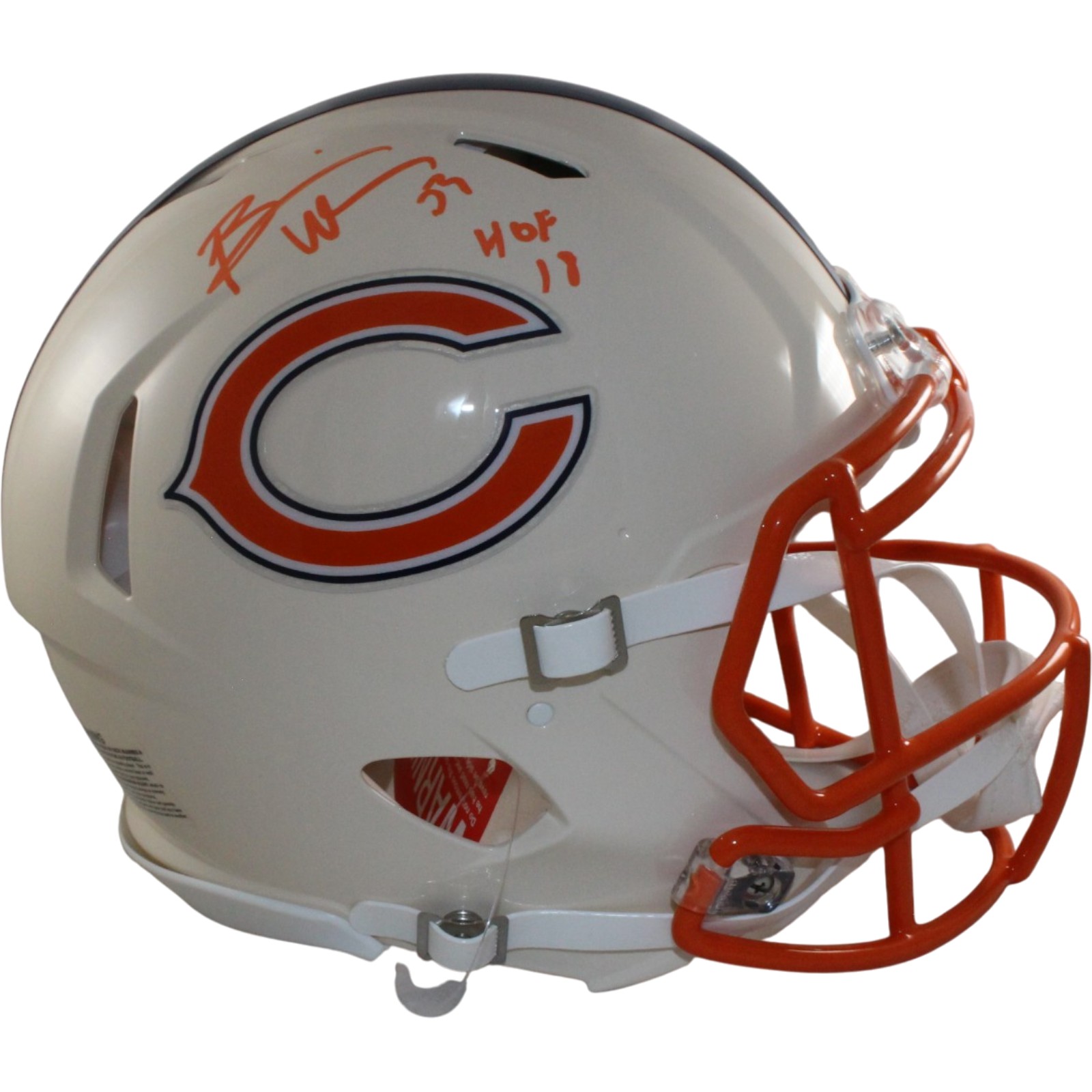 Brian Urlacher Autographed Chicago Bears Authentic Retro Helmet JSA 56167