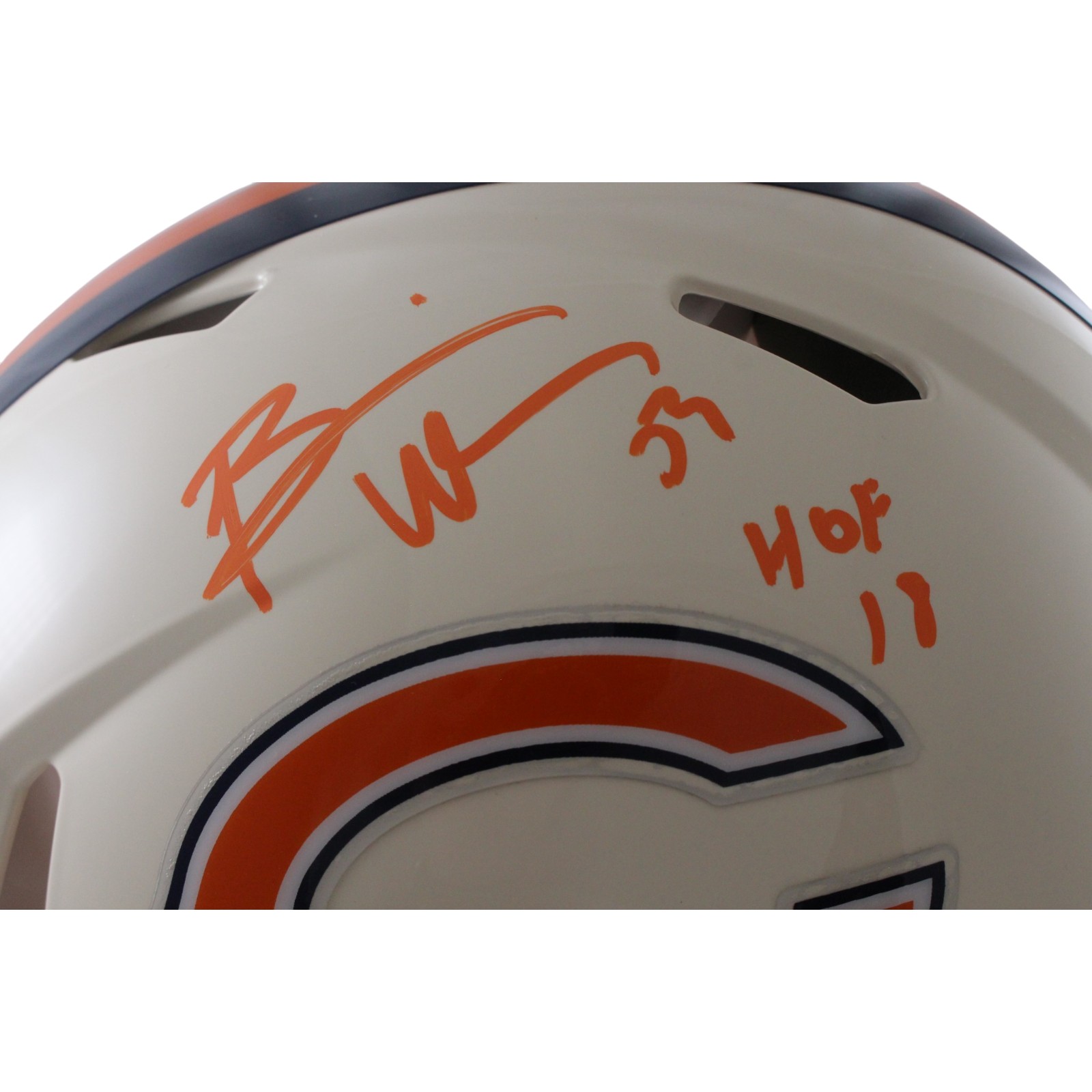 Brian Urlacher Autographed Chicago Bears Authentic Retro Helmet JSA 56167