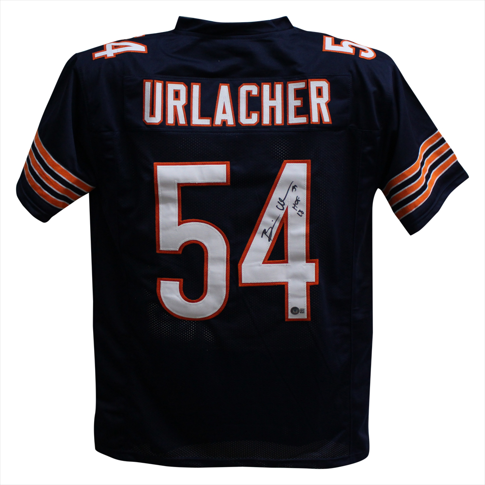 Brian Urlacher Autographed/Signed Pro Style Blue XL Jersey HOF Beckett