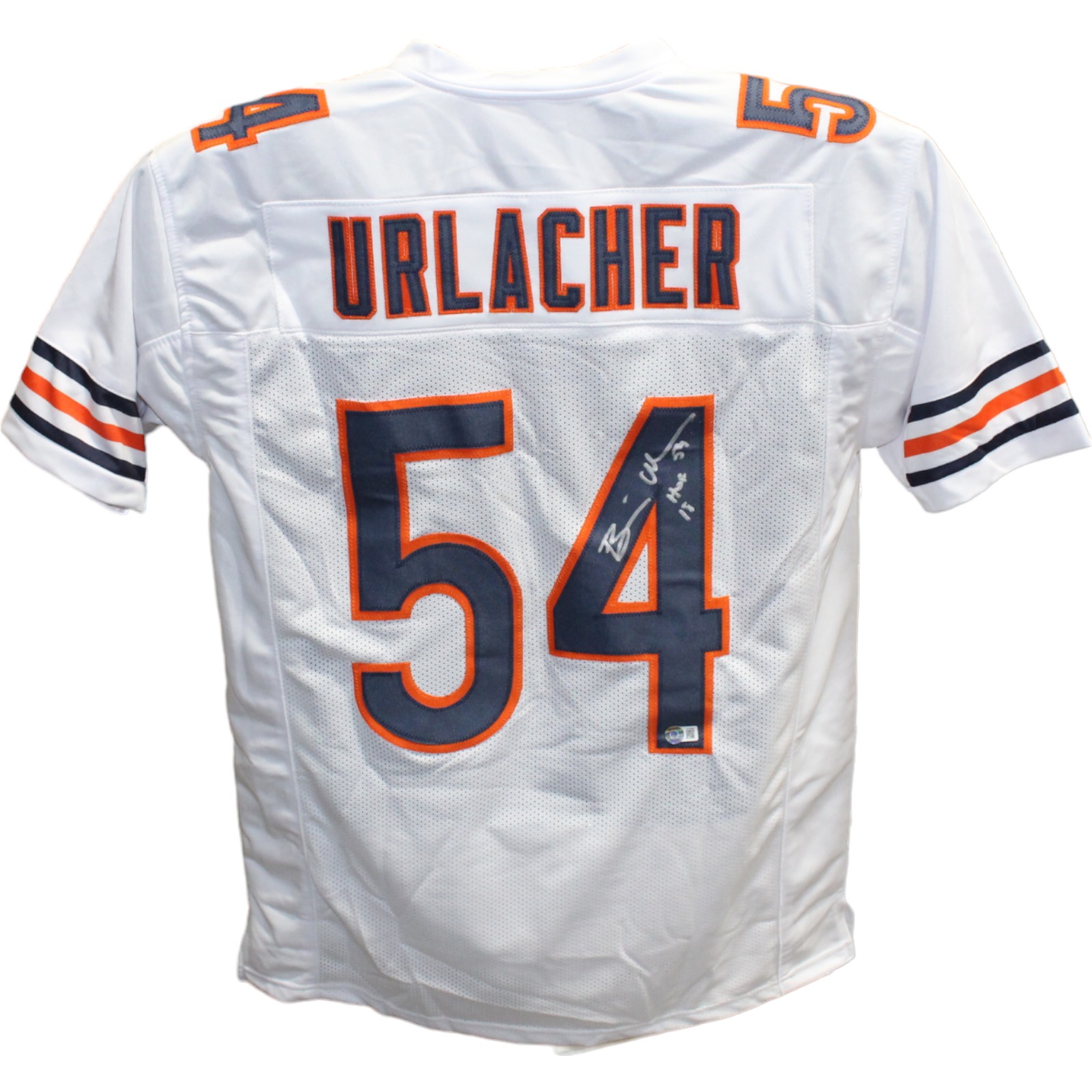 Brian Urlacher Autographed/Signed Pro Style White Jersey HOF Beckett 